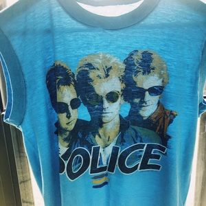 Rare Police Synchronicity Blue Muscle Shirt